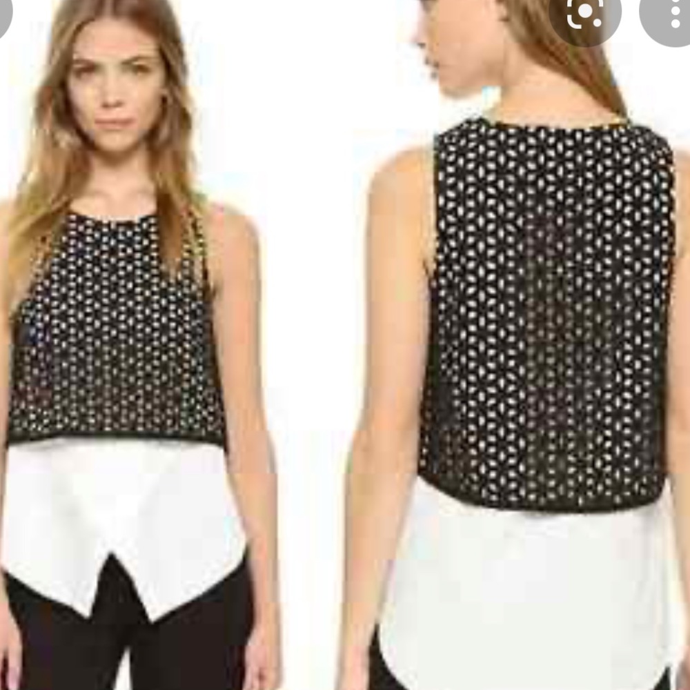 DEREK LAM black sleeveless blouse